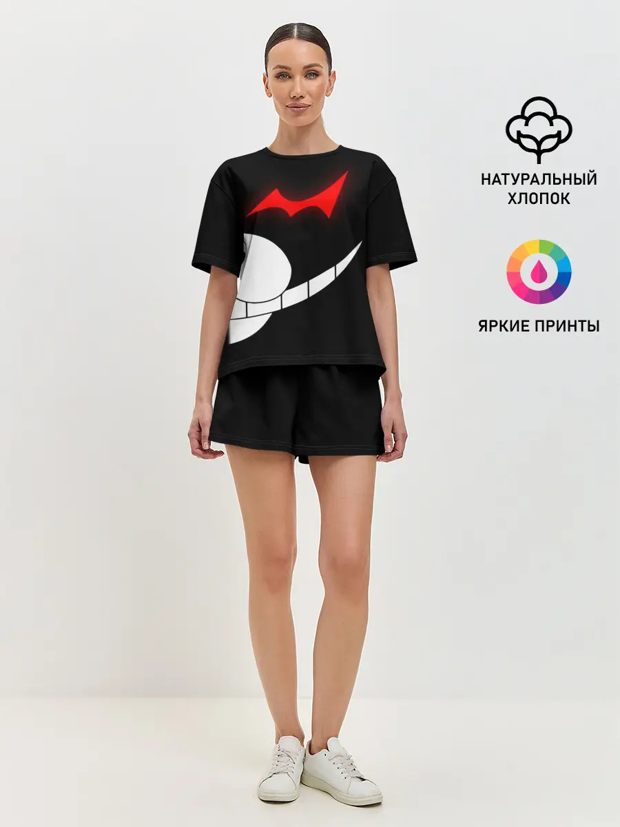 Женская пижама с шортами / monokuma пол лица