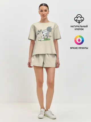 Женская пижама с шортами / Ты очень странный!