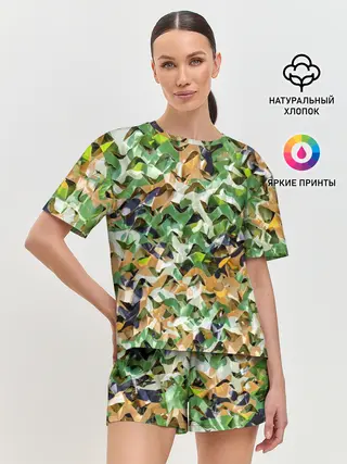 Женская пижама с шортами / Пейнтбол