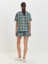 Женская пижама с шортами / Узор в клетку