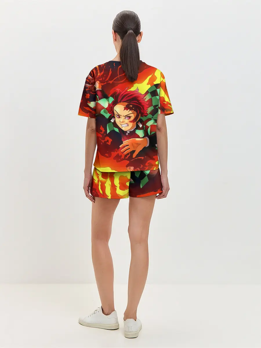 Женская пижама с шортами / КЛИНОК РАССЕКАЮЩИЙ ДЕМОНОВ