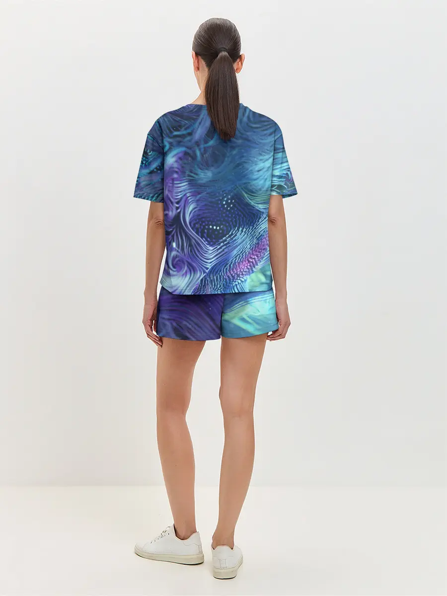 Женская пижама с шортами / Абстракция