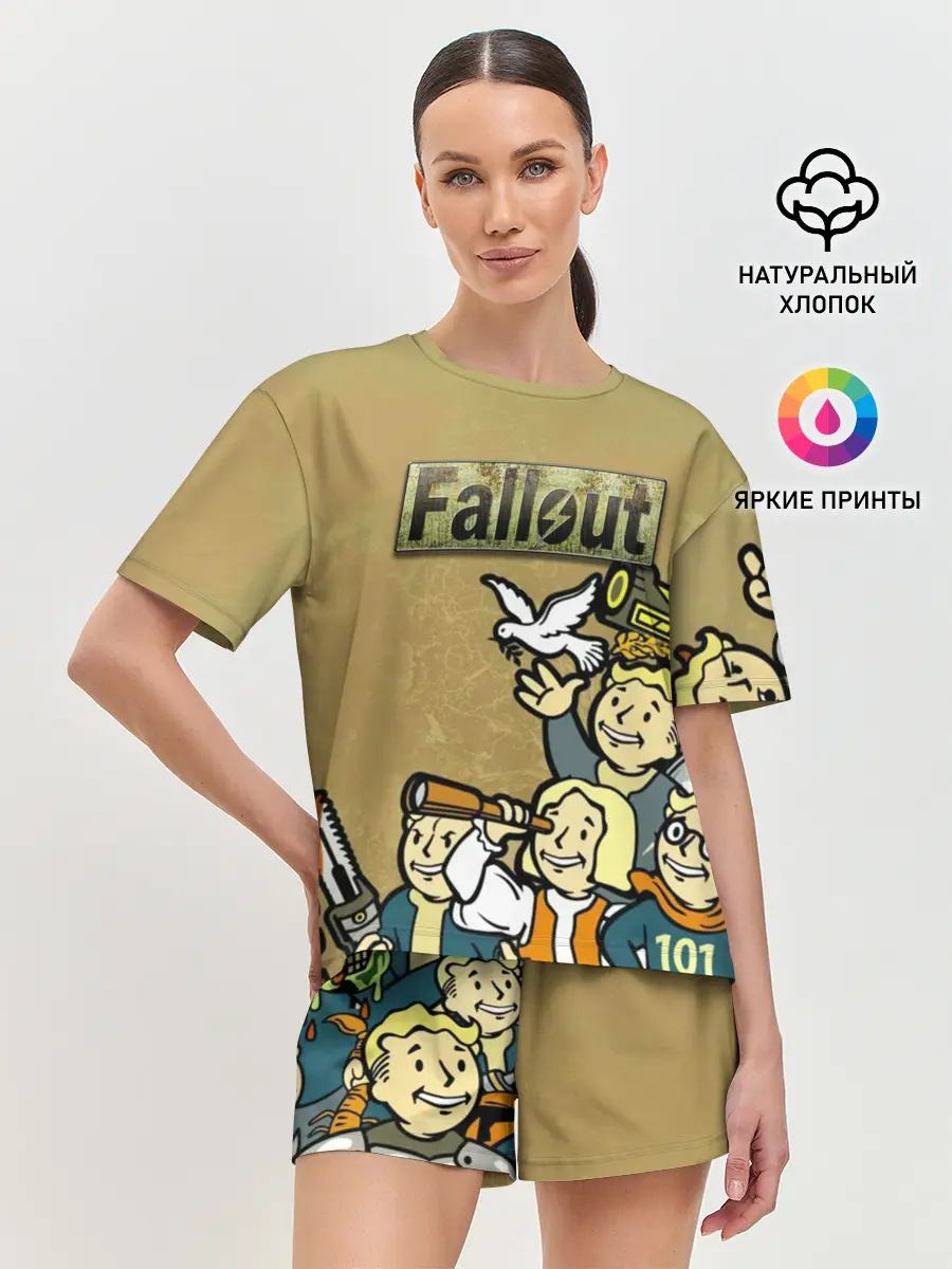 Женская пижама с шортами / Волтбои