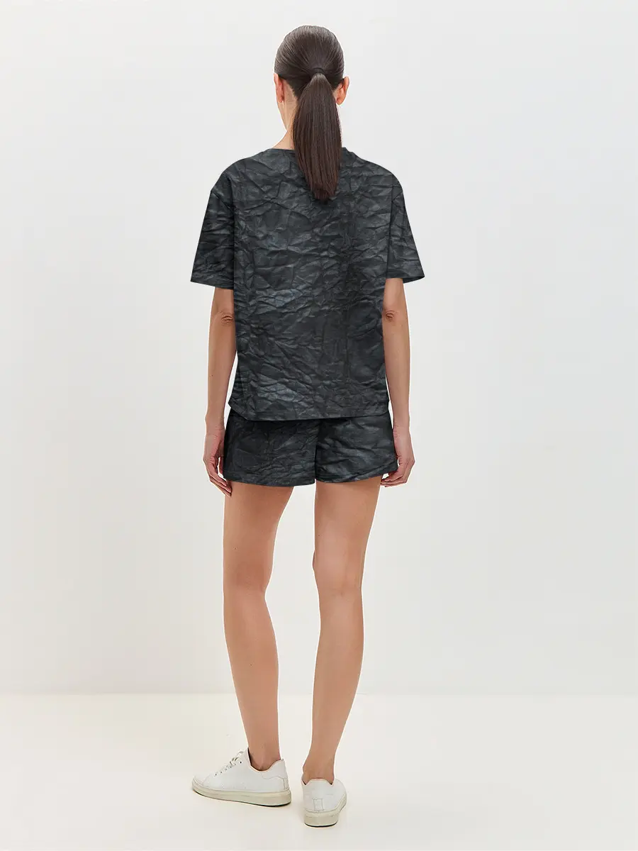 Женская пижама с шортами / Мятая Бумага
