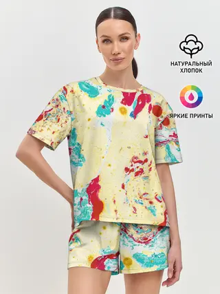 Женская пижама с шортами / Текстура