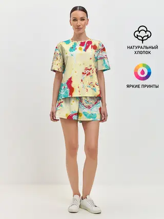 Женская пижама с шортами / Текстура