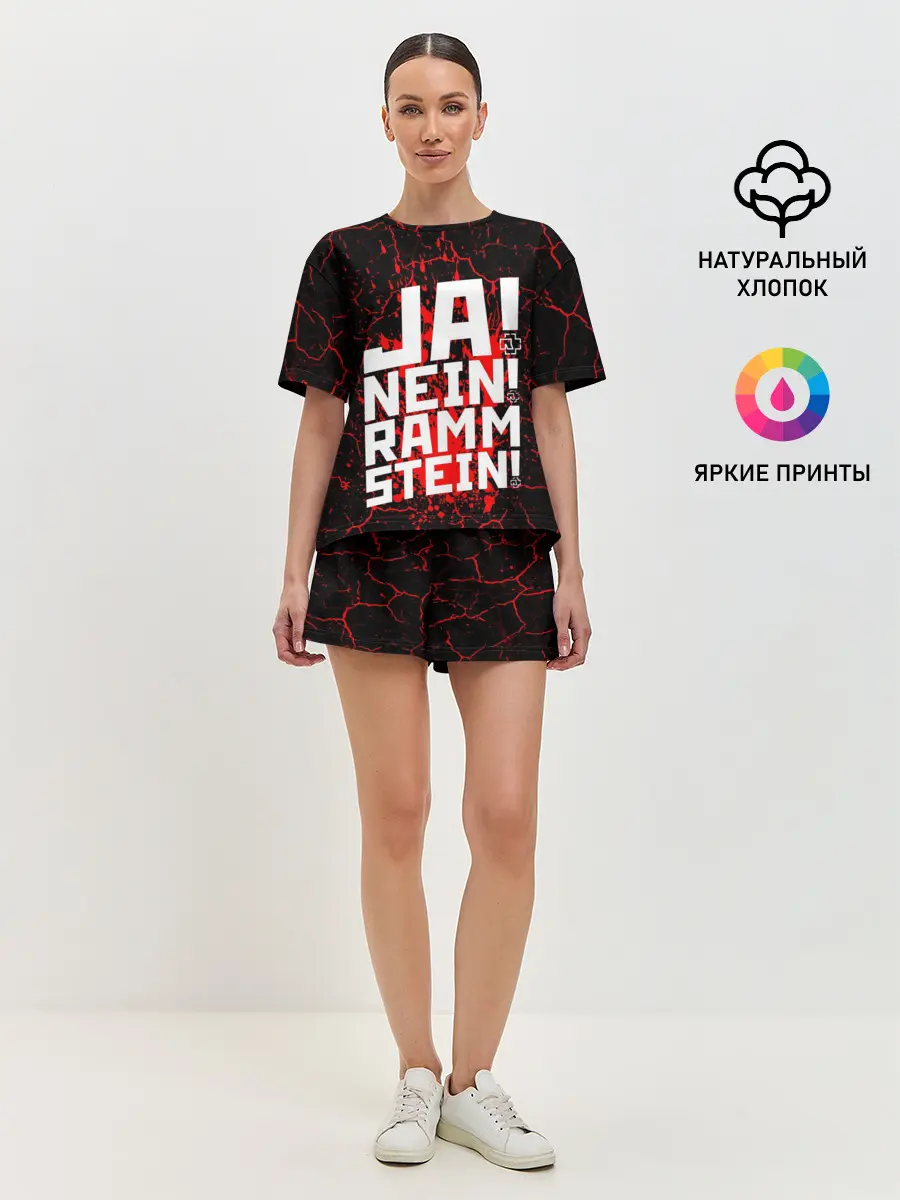 Женская пижама с шортами / RAMMSTEIN