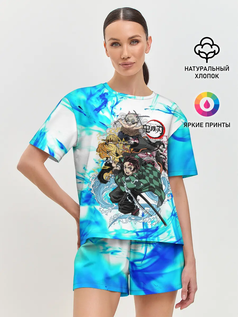 Женская пижама с шортами / КЛИНОК РАССЕКАЮЩИЙ ДЕМОНОВ