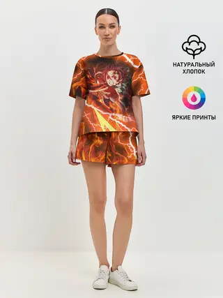 Женская пижама с шортами / КЛИНОК РАССЕКАЮЩИЙ ДЕМОНОВ