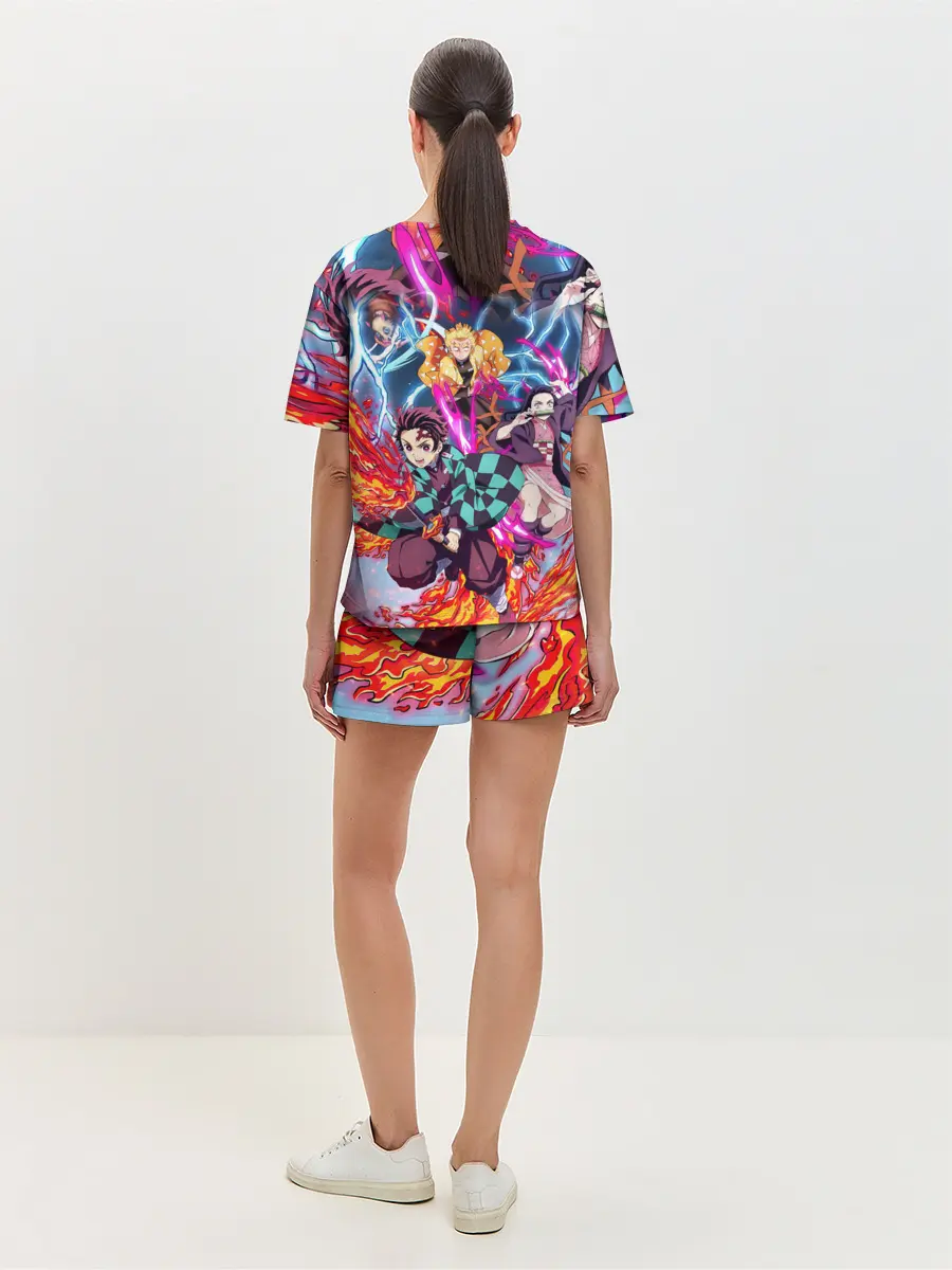 Женская пижама с шортами / КЛИНОК РАССЕКАЮЩИЙ ДЕМОНОВ