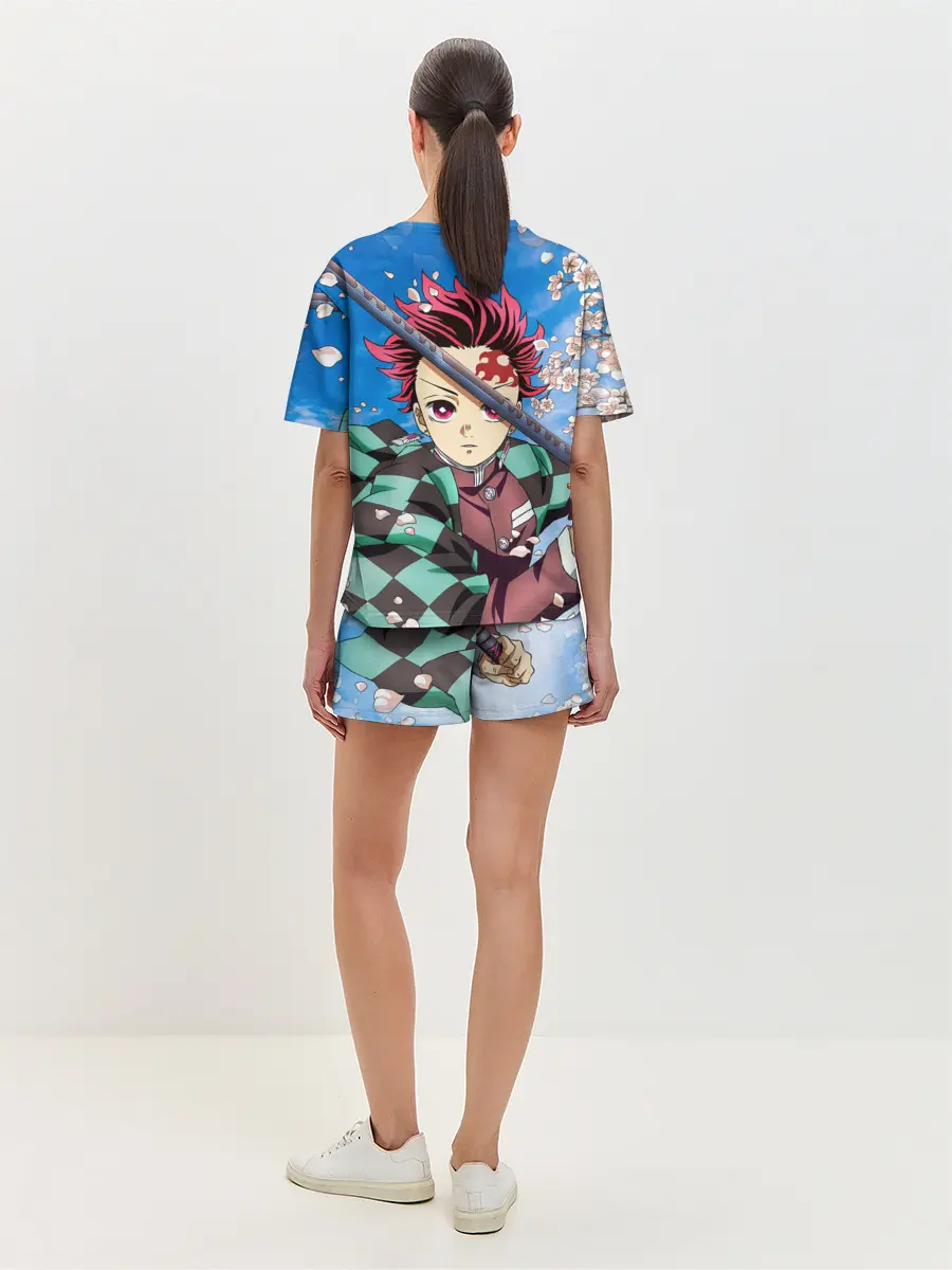 Женская пижама с шортами / КЛИНОК РАССЕКАЮЩИЙ ДЕМОНОВ