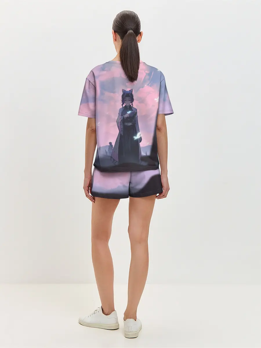 Женская пижама с шортами / КЛИНОК РАССЕКАЮЩИЙ ДЕМОНОВ