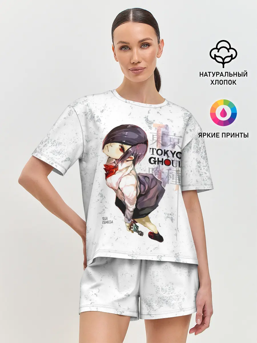 Женская пижама с шортами / Тоука Киришима в школьной форме