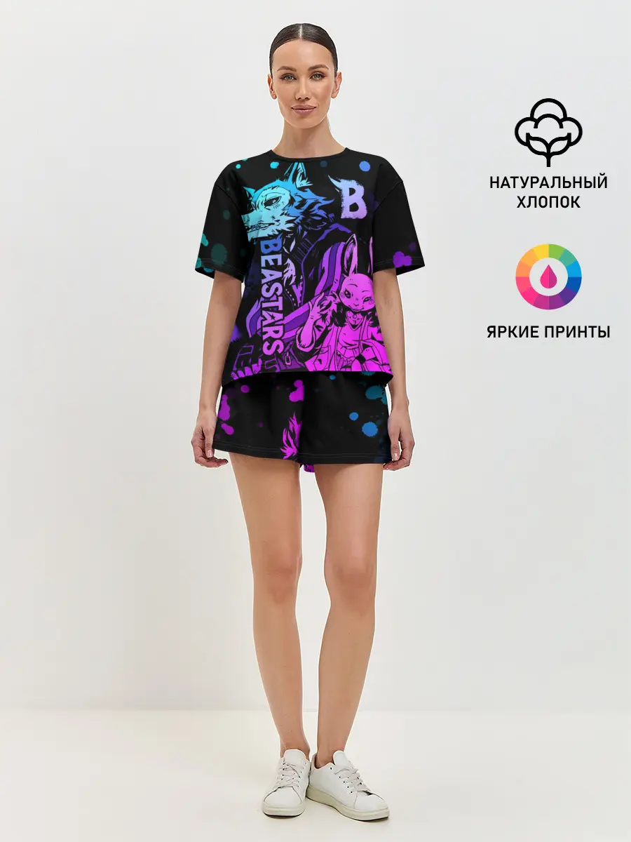 Женская пижама с шортами / BEASTARS, Легоши и Хару