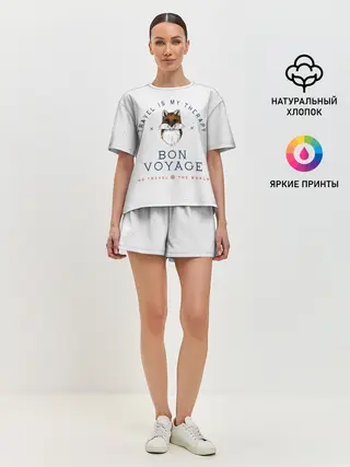 Женская пижама с шортами / Fox traveler