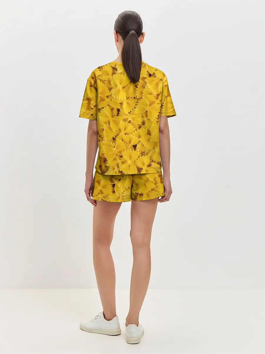 Женская пижама с шортами / Макароны бабочки