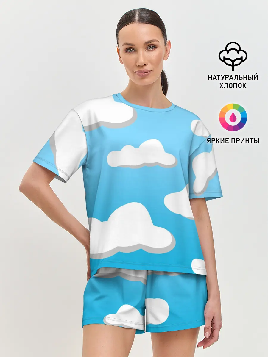 Женская пижама с шортами / Небо