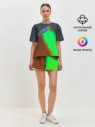 Женская пижама с шортами / НЛО