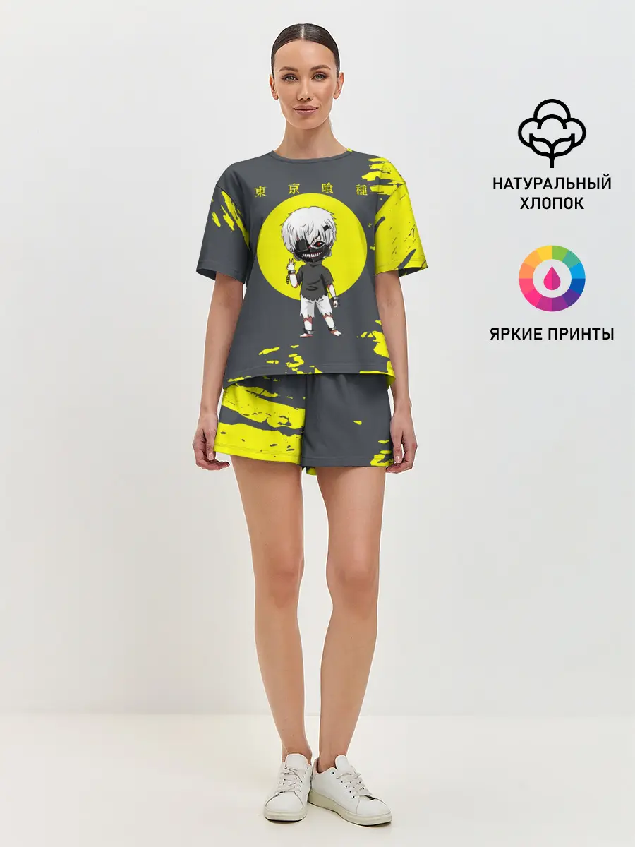 Женская пижама с шортами / Cute Kaneki Ken