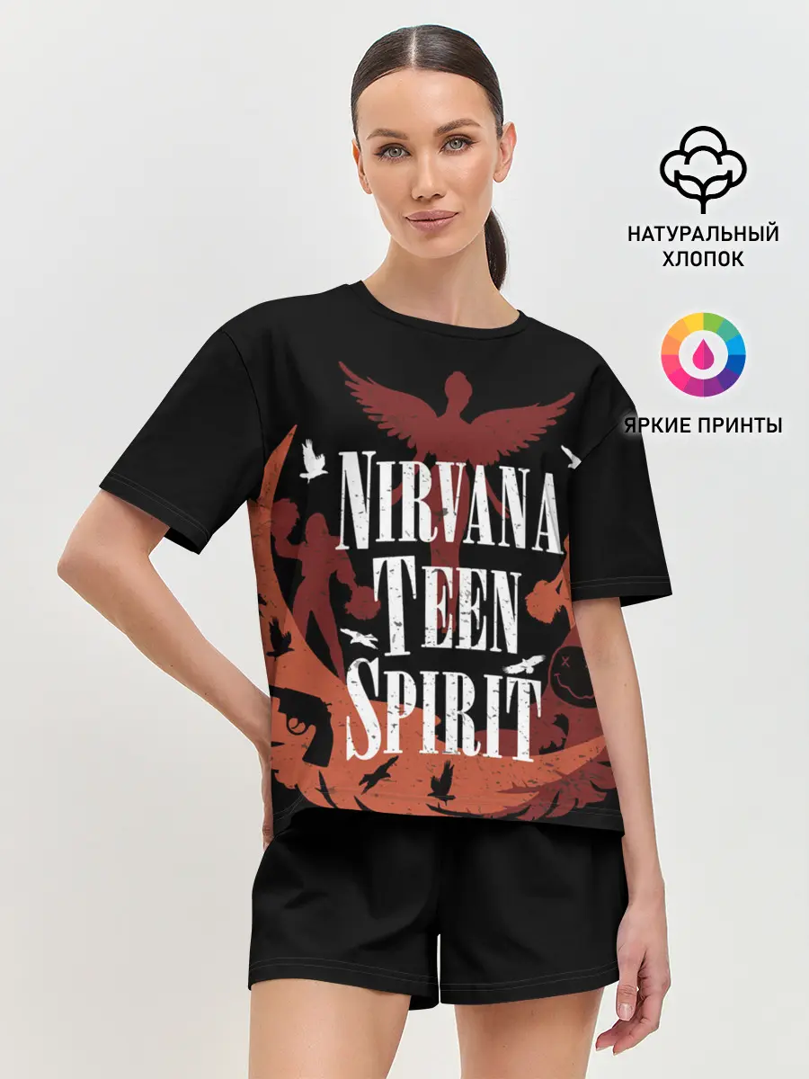 Женская пижама с шортами / NIRVANA TEEN SPIRIT