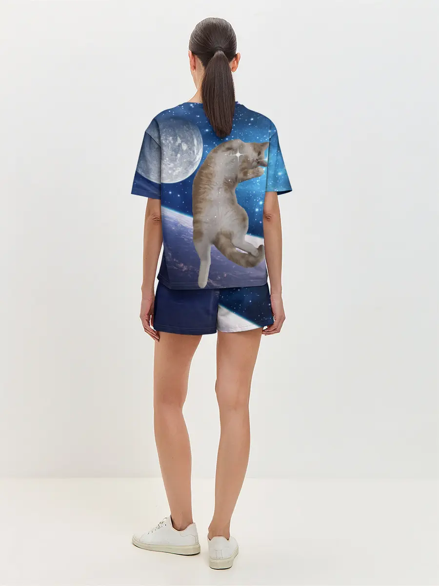 Женская пижама с шортами / Кисулькин в космосе