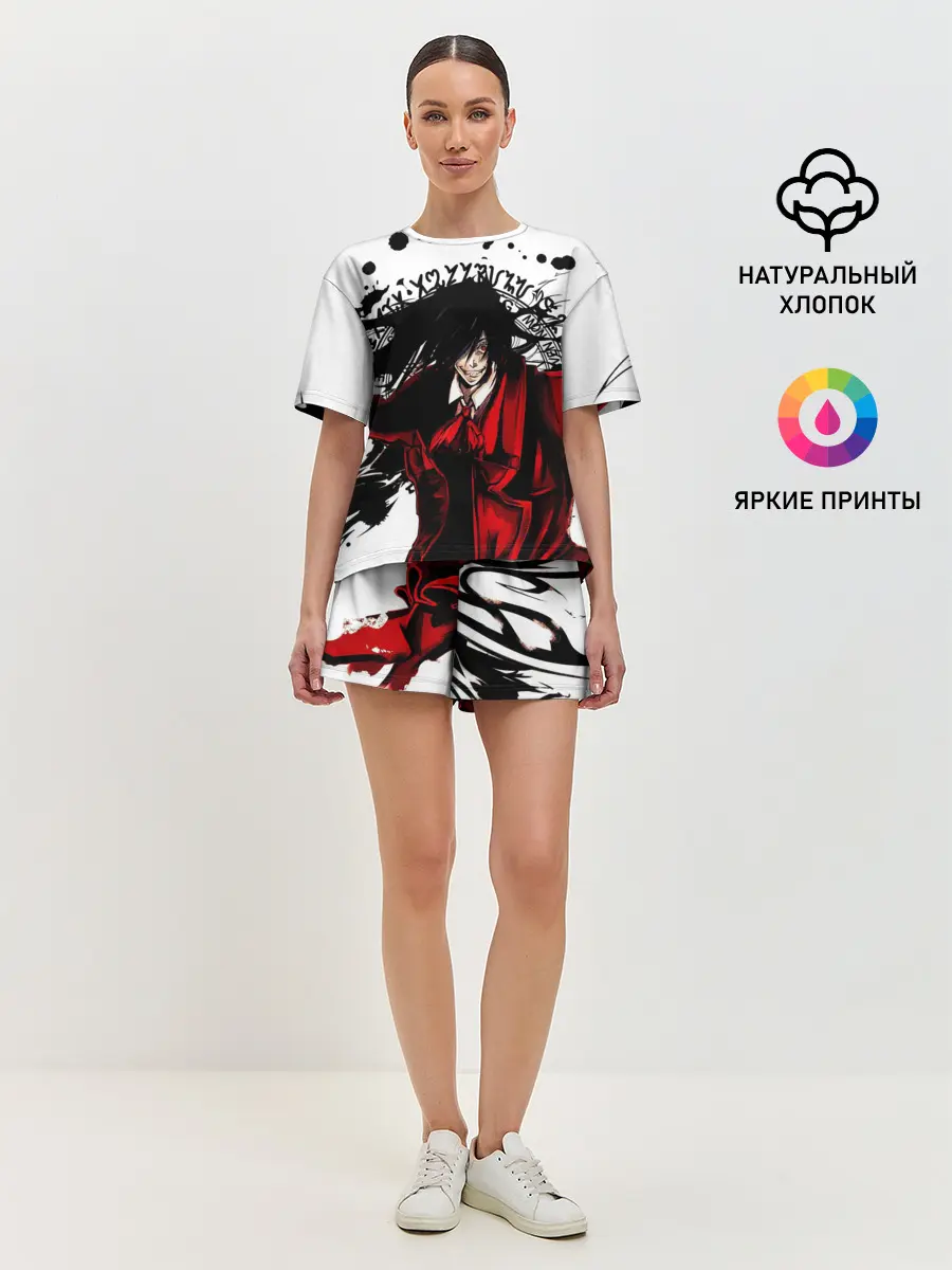 Женская пижама с шортами / Алукард на белом фоне