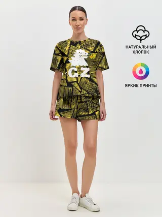 Женская пижама с шортами / годзилла