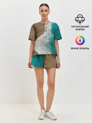 Женская пижама с шортами / Пляж / beach