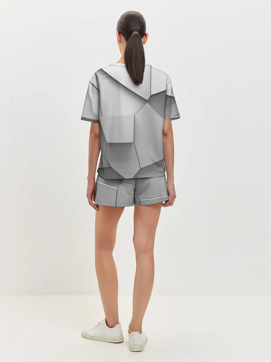 Женская пижама с шортами / Осколки плитки