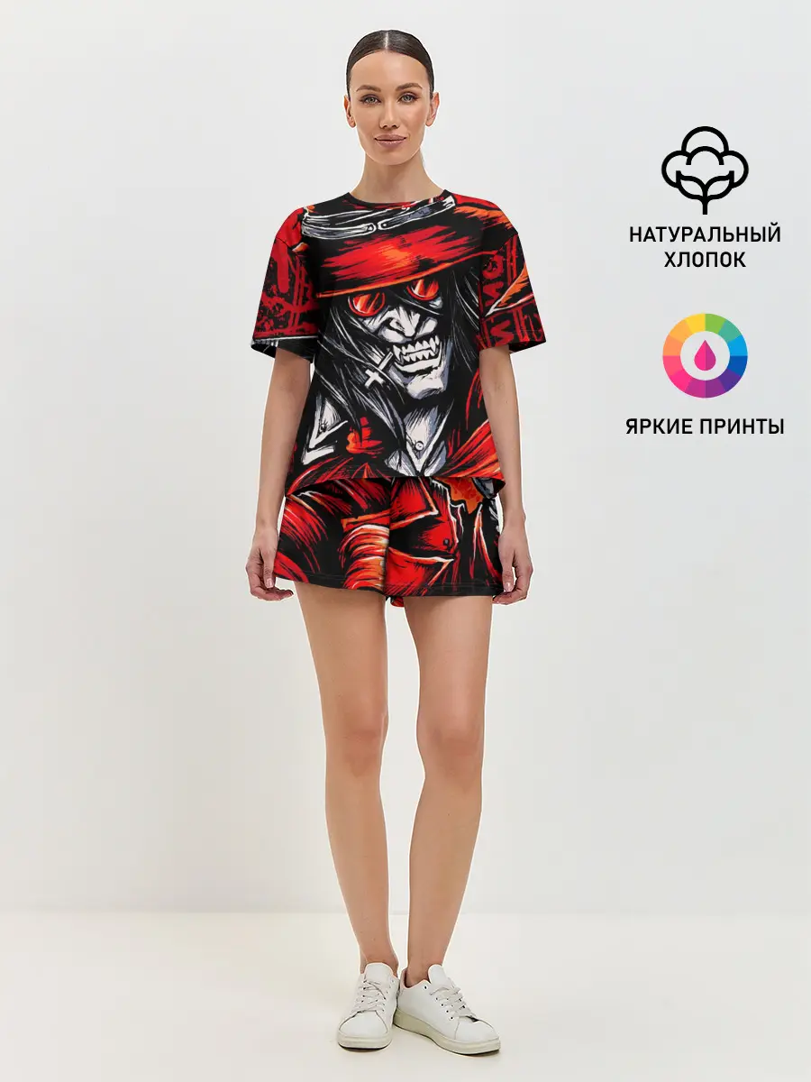 Женская пижама с шортами / ALUCARD IN RED