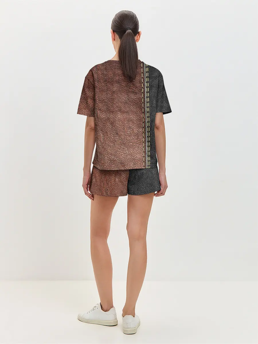 Женская пижама с шортами / Текстура Кожи