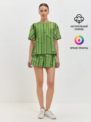 Женская пижама с шортами / Бамбук