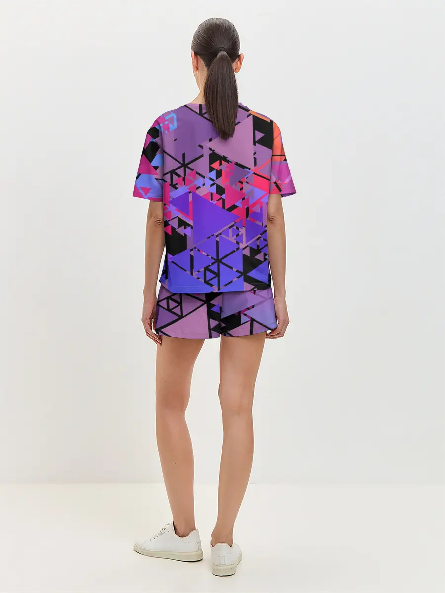 Женская пижама с шортами / Треугольники