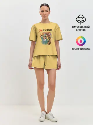 Женская пижама с шортами / Выдающиеся звери