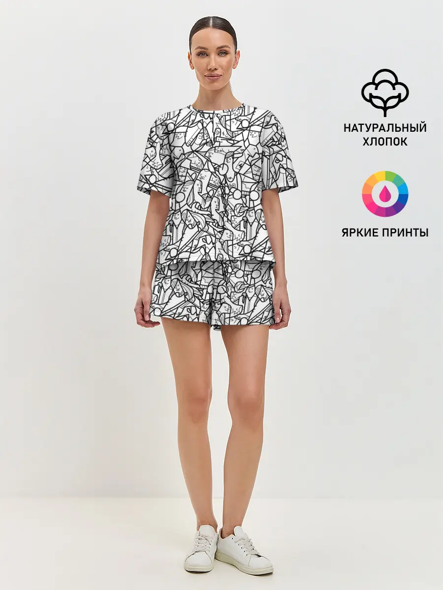 Женская пижама с шортами / Масса людей