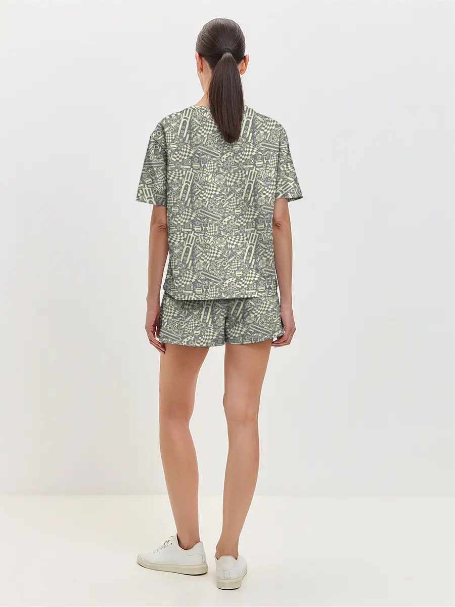 Женская пижама с шортами / Велозапчасти