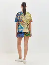 Женская пижама с шортами / Цветные абстрактные пятна
