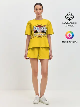 Женская пижама с шортами / CUPHEAD / КАПХЕД.