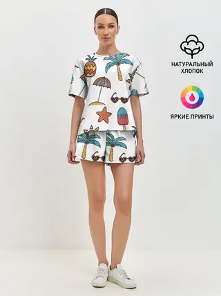 Женская пижама с шортами / Summer with love