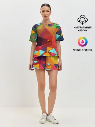 Женская пижама с шортами / Геометрическая Абстракция