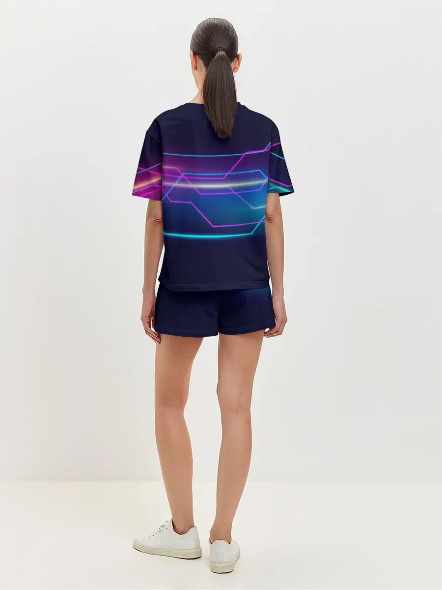 Женская пижама с шортами / Лазерные лучи