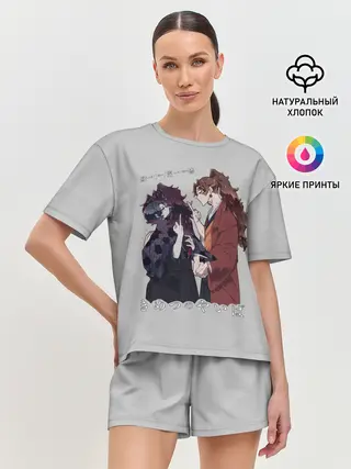 Женская пижама с шортами / Клинок, рассекающий демонов