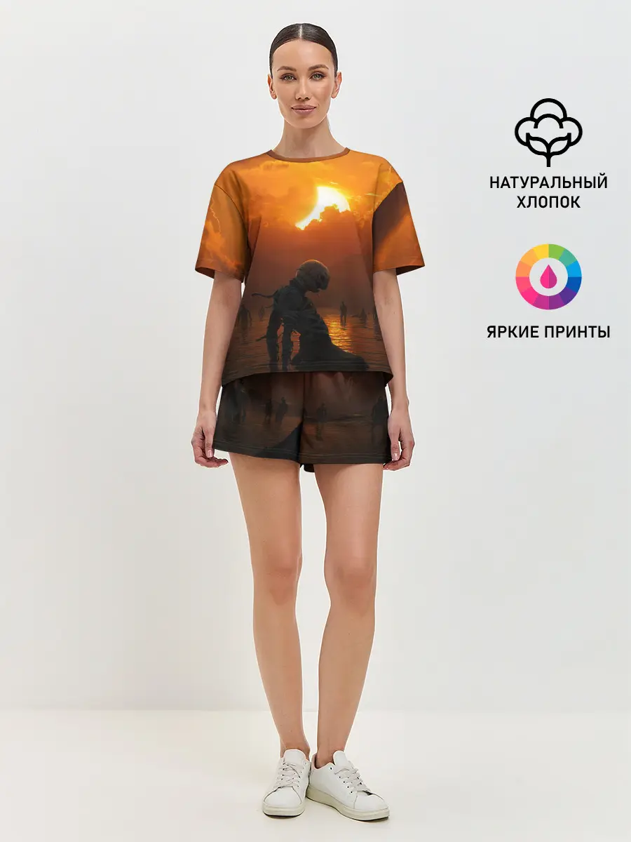 Женская пижама с шортами / Берсерк закат