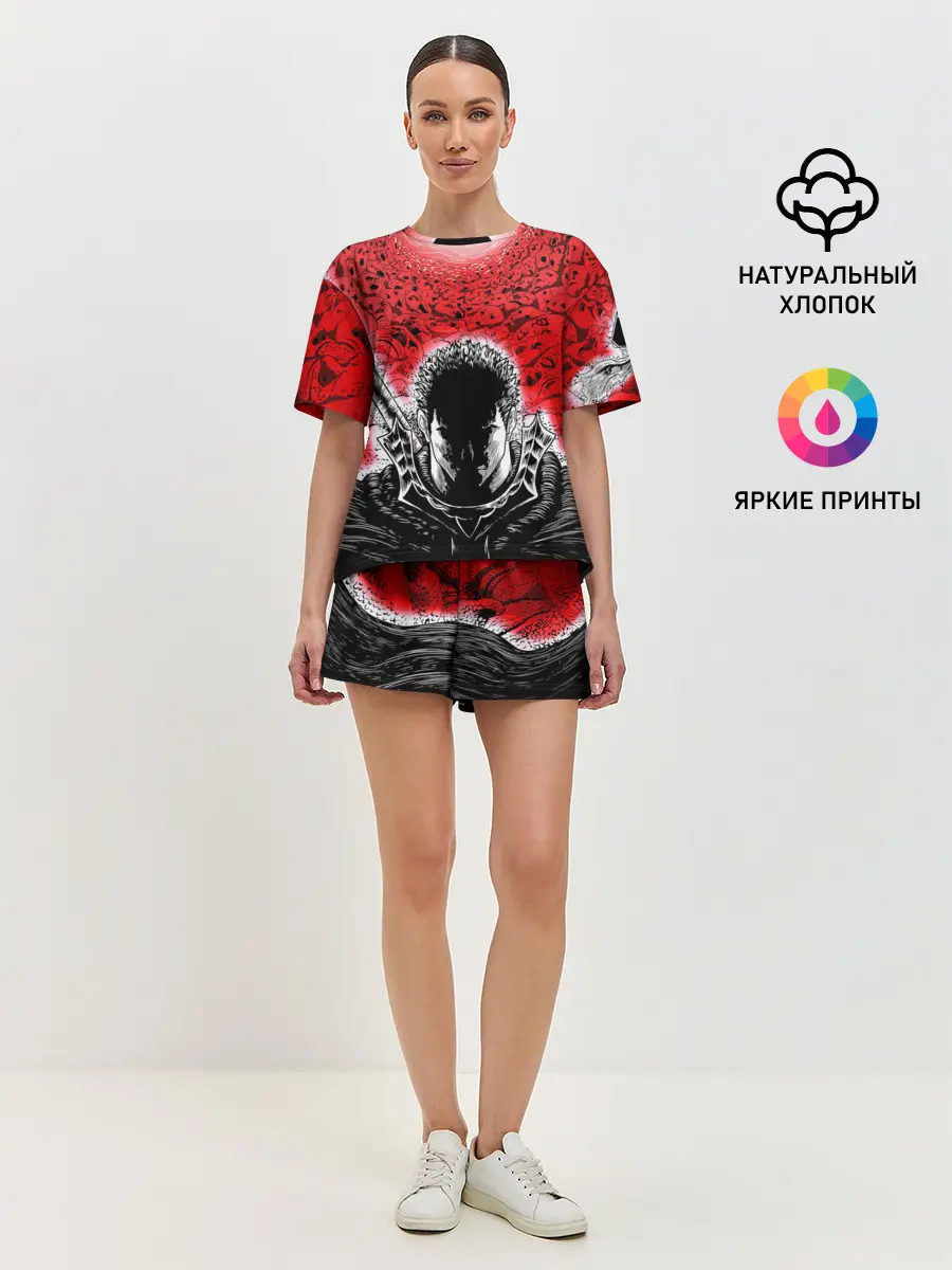Женская пижама с шортами / Берсерк черное солнце