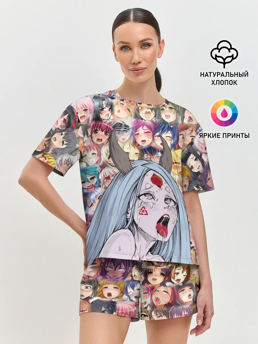 Женская пижама с шортами / KAGUYA AHEGAO | КАГУЯ АХЕГАО