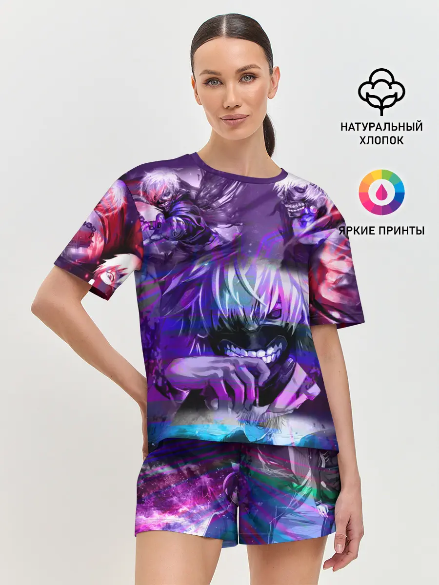 Женская пижама с шортами / Ретро Рейв Гуль