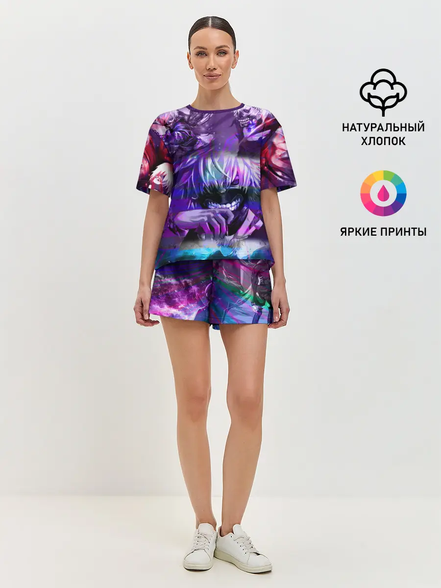 Женская пижама с шортами / Ретро Рейв Гуль