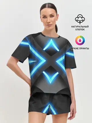 Женская пижама с шортами / НЕОНОВЫЕ СТРЕЛКИ 3D