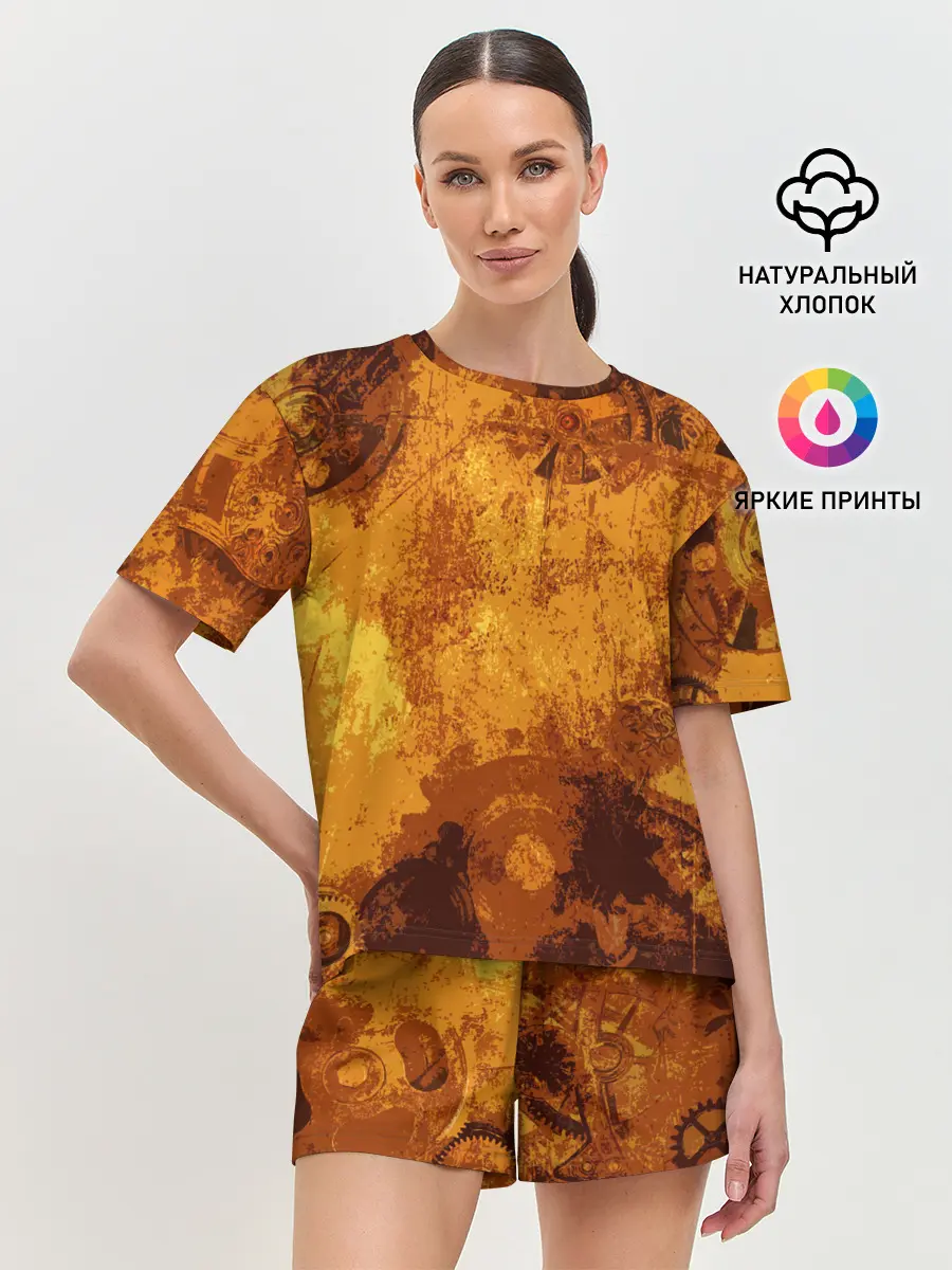 Женская пижама с шортами / Стимпанк