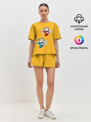 Женская пижама с шортами / CUPHEAD